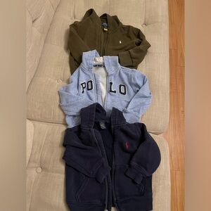 Bundle 3items polo Ralph Lauren toddler hoodie sweater jacket